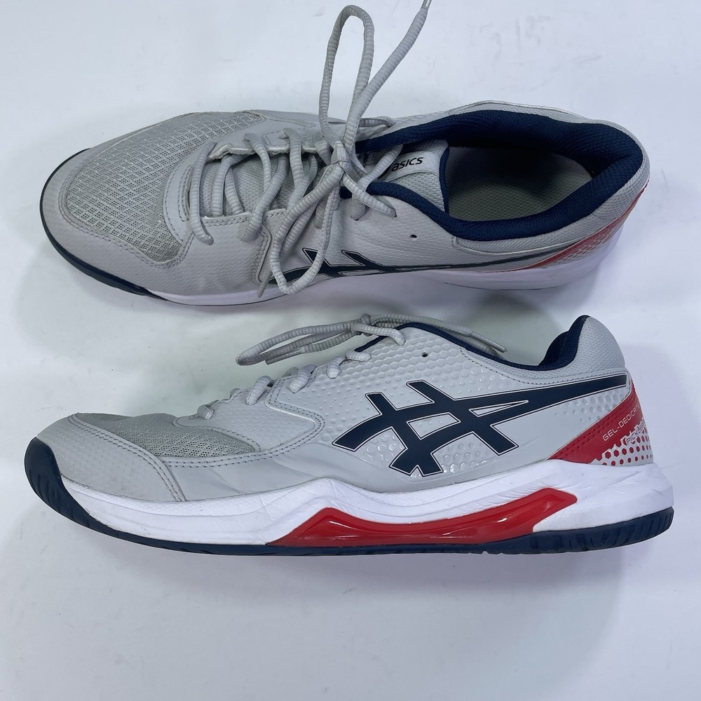 ASICS Gel-Dedicate 8 Tennis Pickleball Shoes Sneakers Gray Men's Size 12